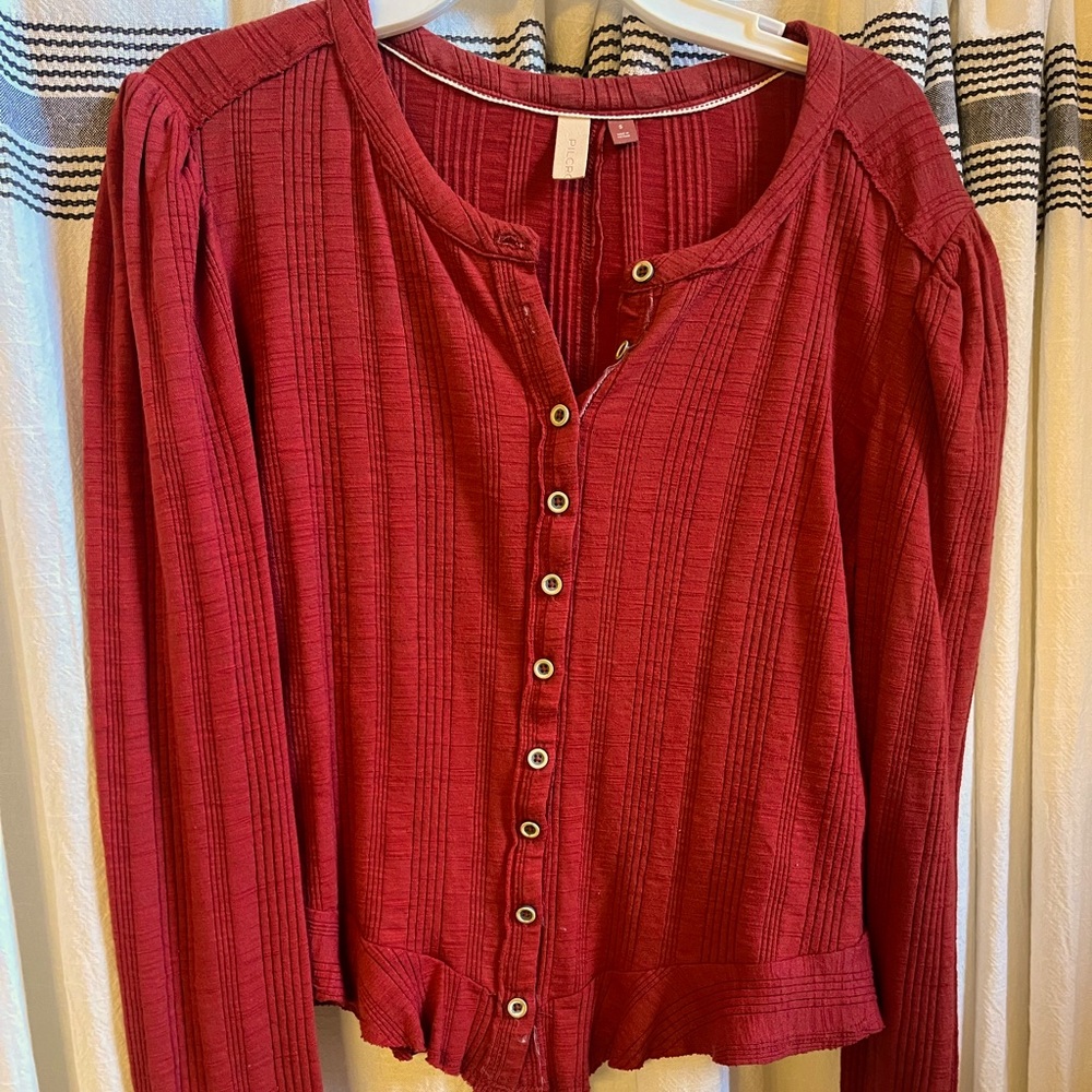 Anthropology Pilcro top